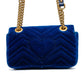 Gucci GG Marmont Blue Velvet Bag