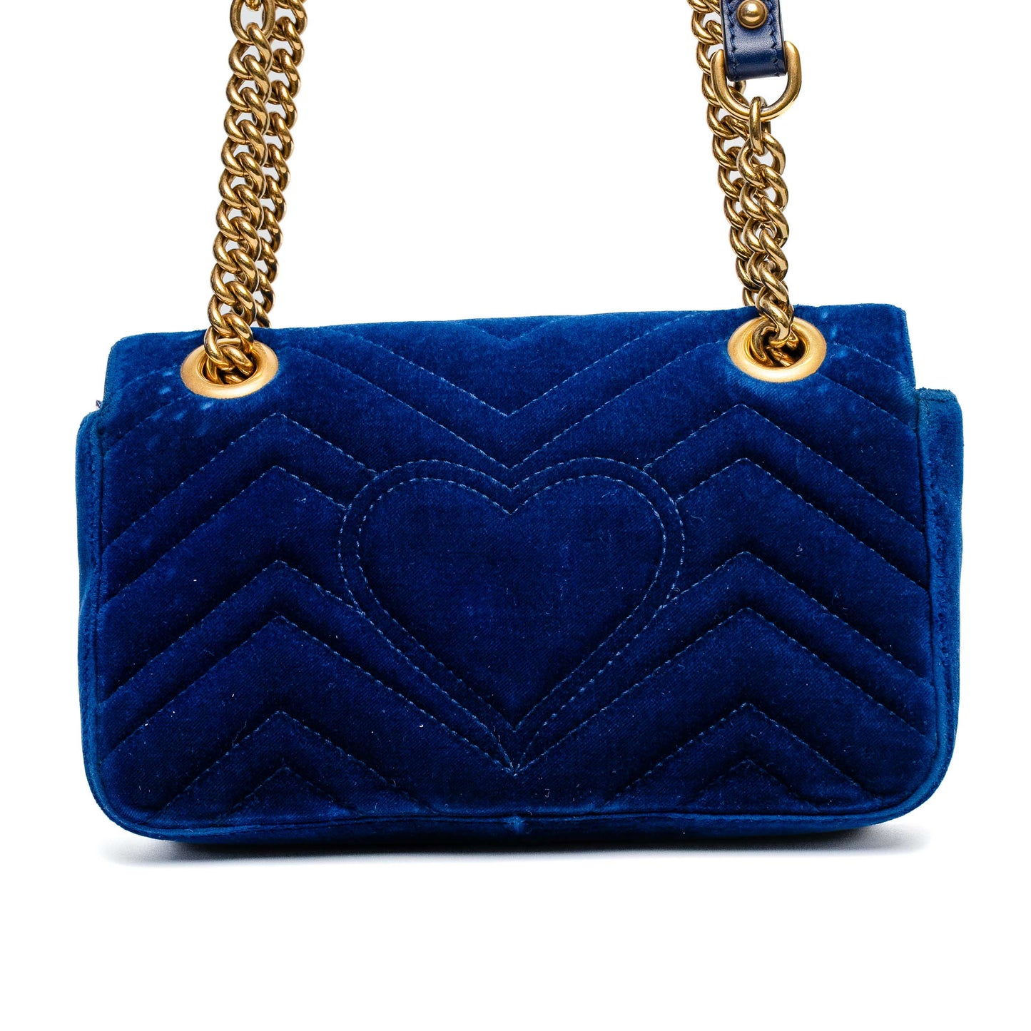 Gucci GG Marmont Blue Velvet Bag
