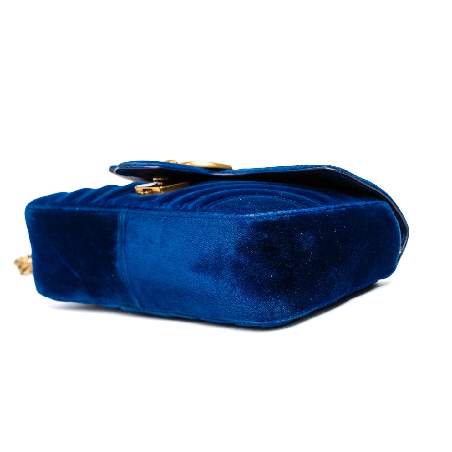 Gucci GG Marmont Blue Velvet Bag