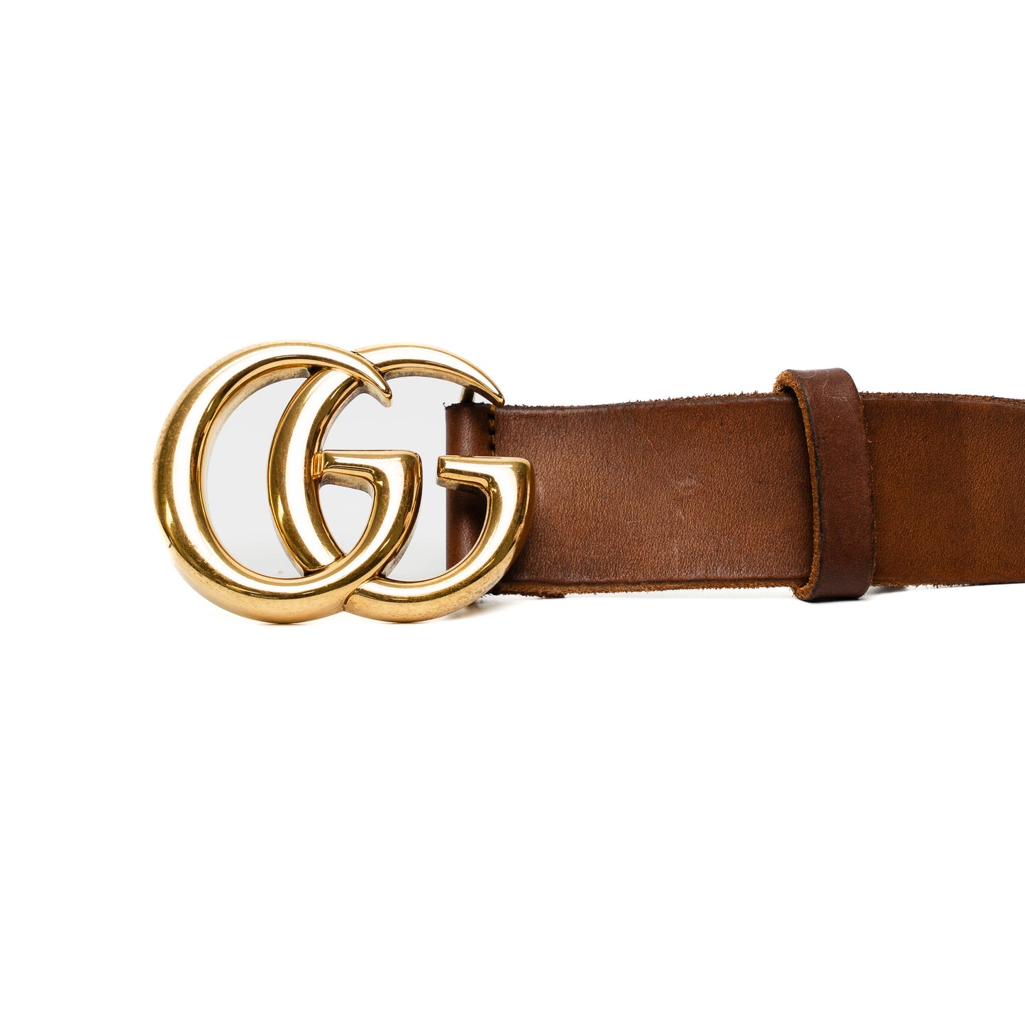 Gucci GG Marmont Brown Leather Belt
