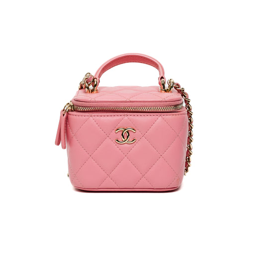 Chanel Pink Mini Vanity Case Bag