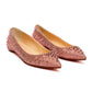 Christian Louboutin Pink Spiked Glitter Flats