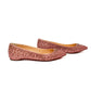Christian Louboutin Pink Spiked Glitter Flats