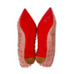 Christian Louboutin Pink Spiked Glitter Flats