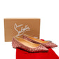 Christian Louboutin Pink Spiked Glitter Flats