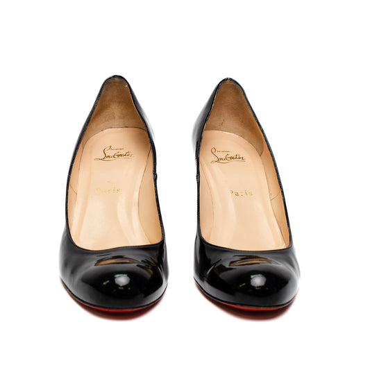 Christian Louboutin Black Patent Simple Heels