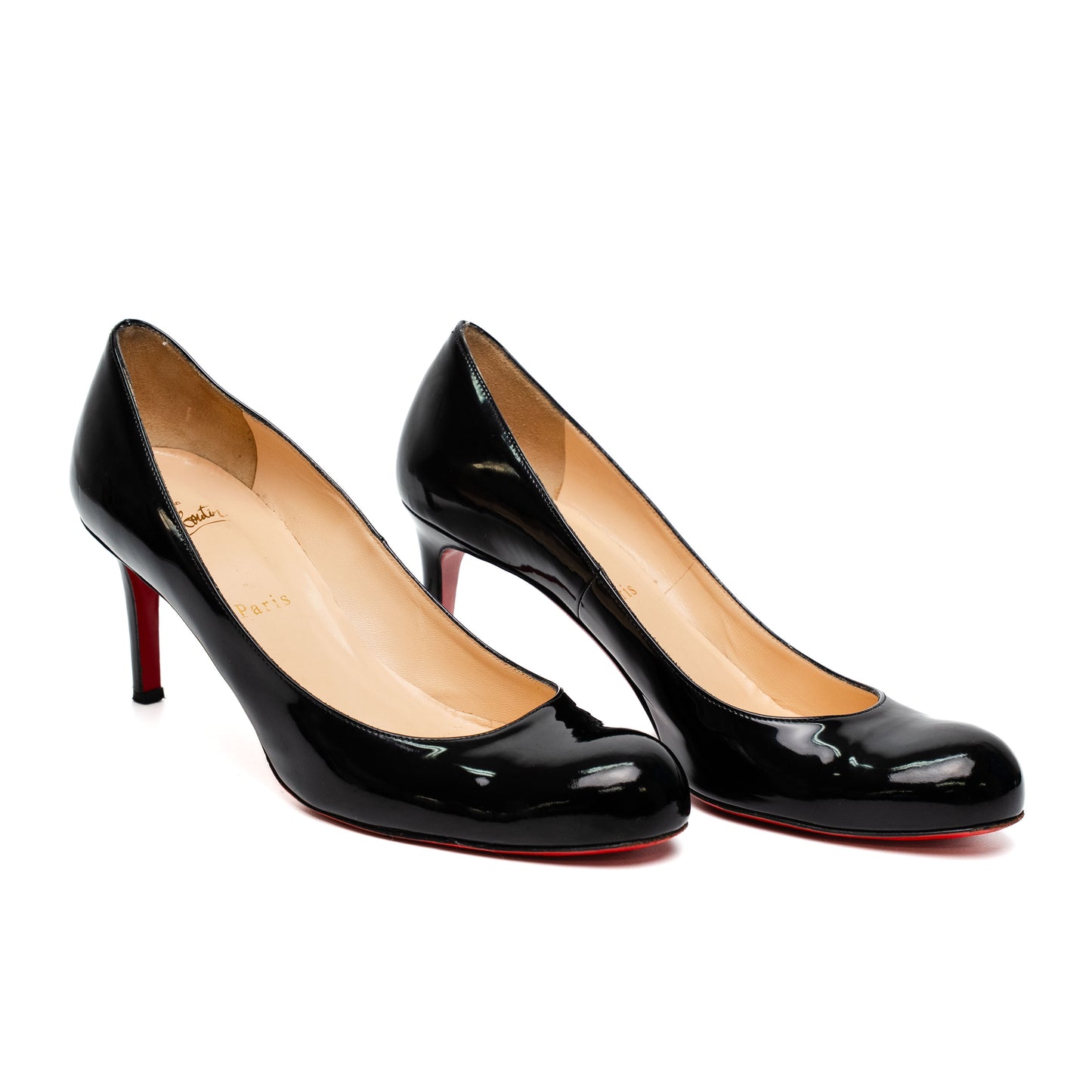 Christian Louboutin Black Patent Simple Heels