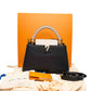 Louis Vuitton Capucines MM Black Leather Bag