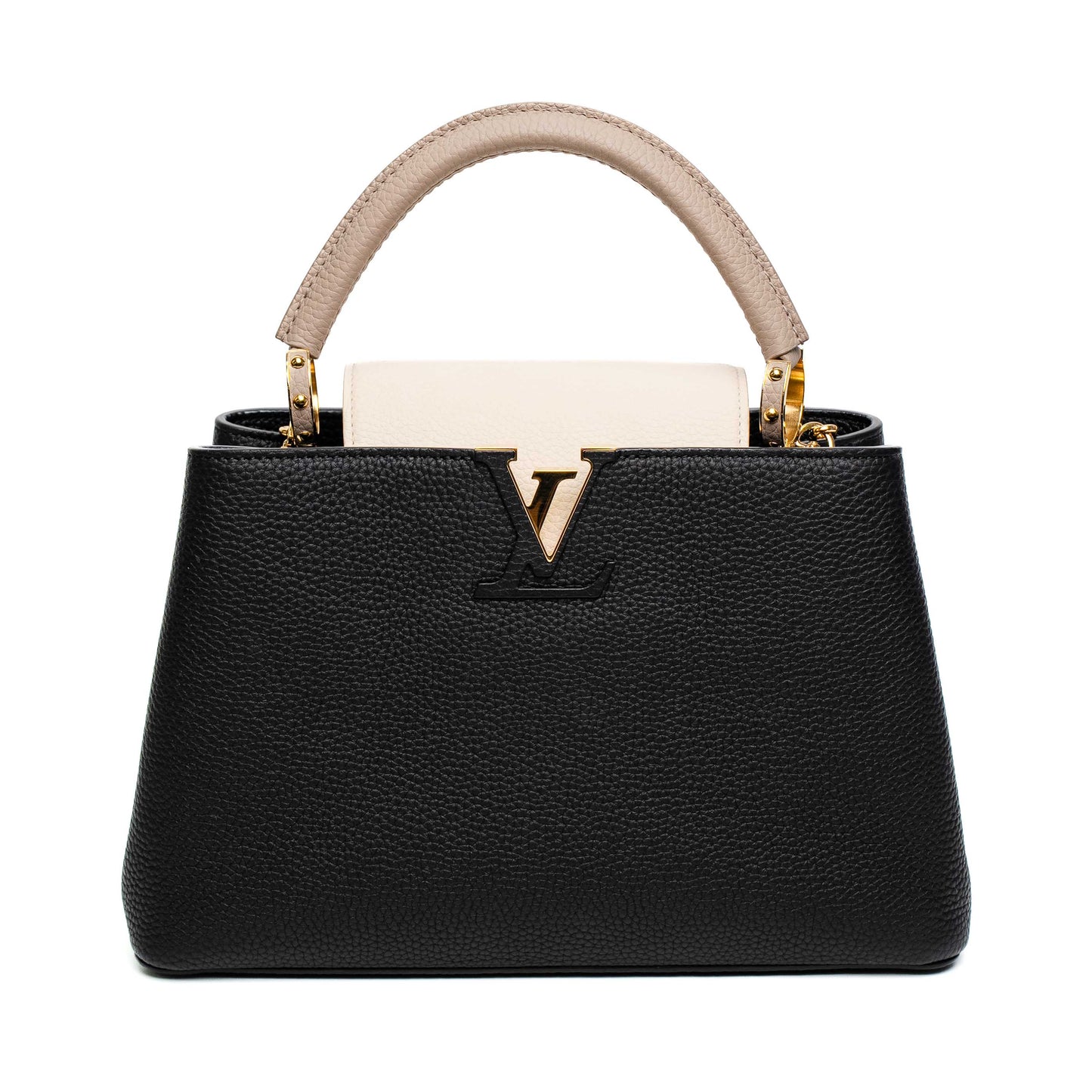 Louis Vuitton Capucines MM Black Leather Bag