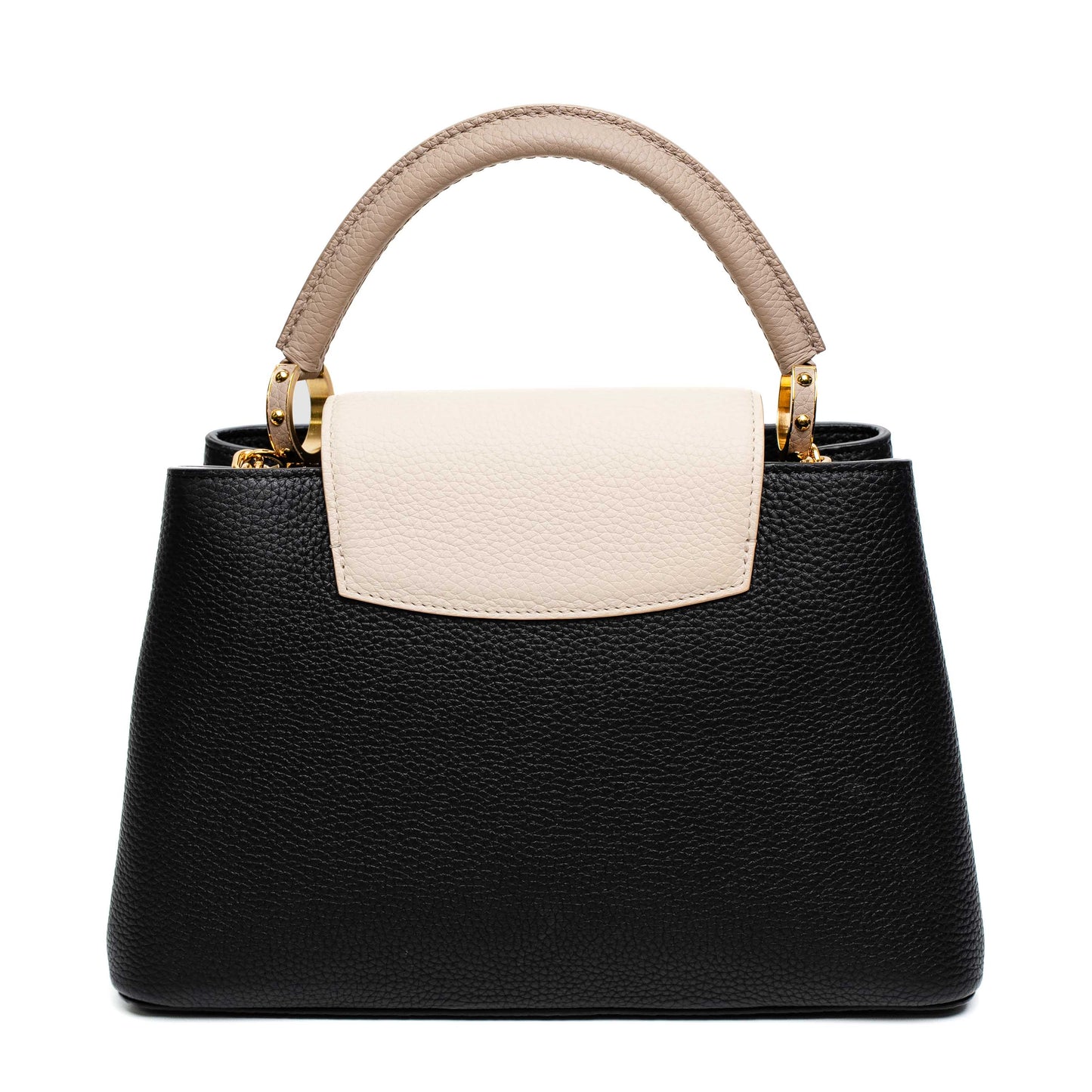 Louis Vuitton Capucines MM Black Leather Bag