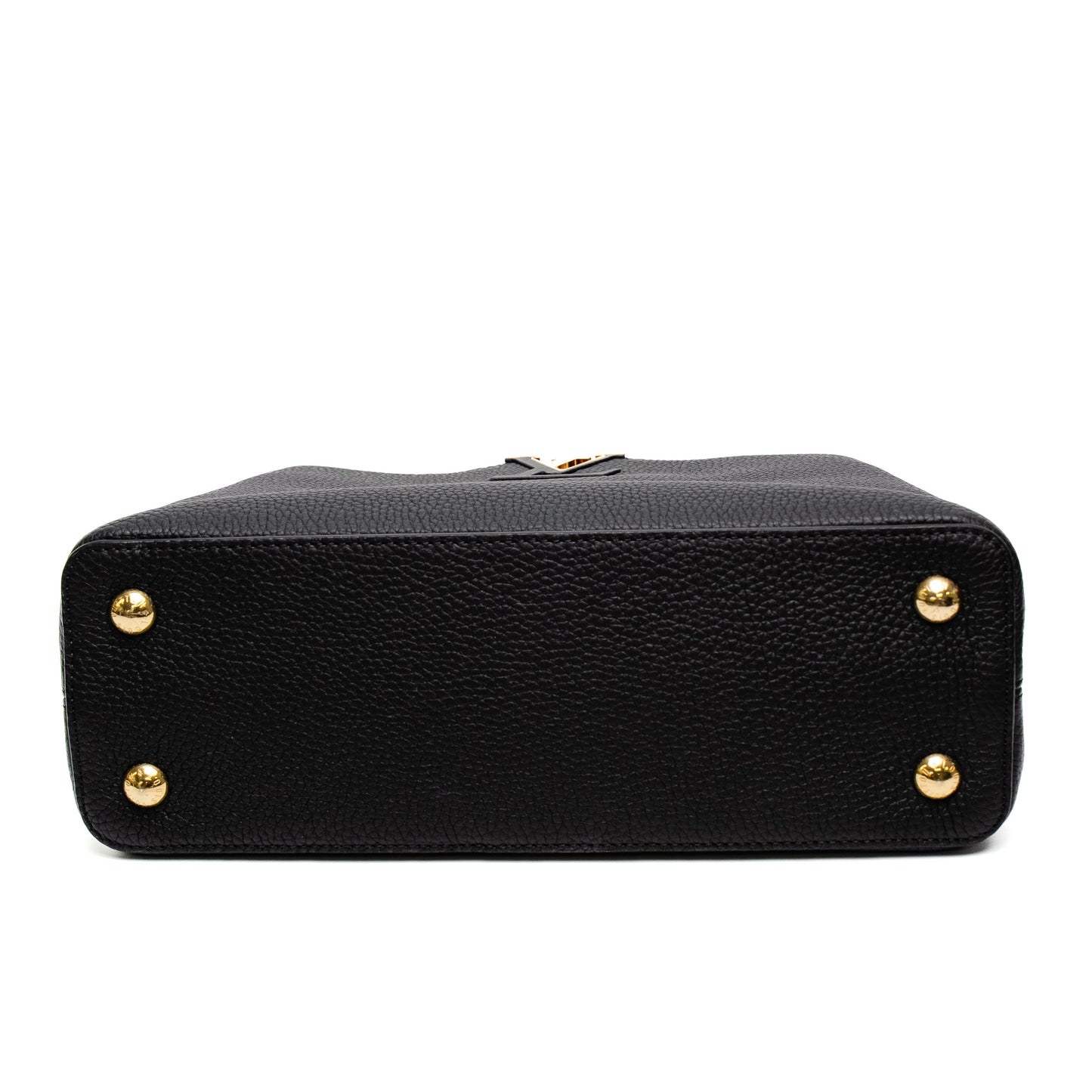Louis Vuitton Capucines MM Black Leather Bag