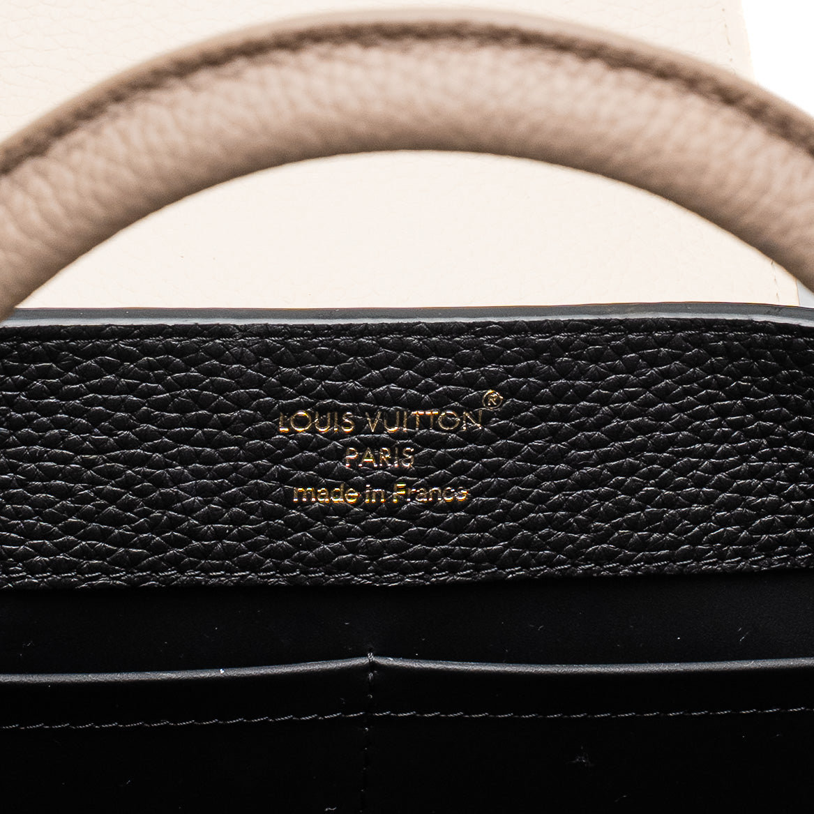 Louis Vuitton Capucines MM Black Leather Bag