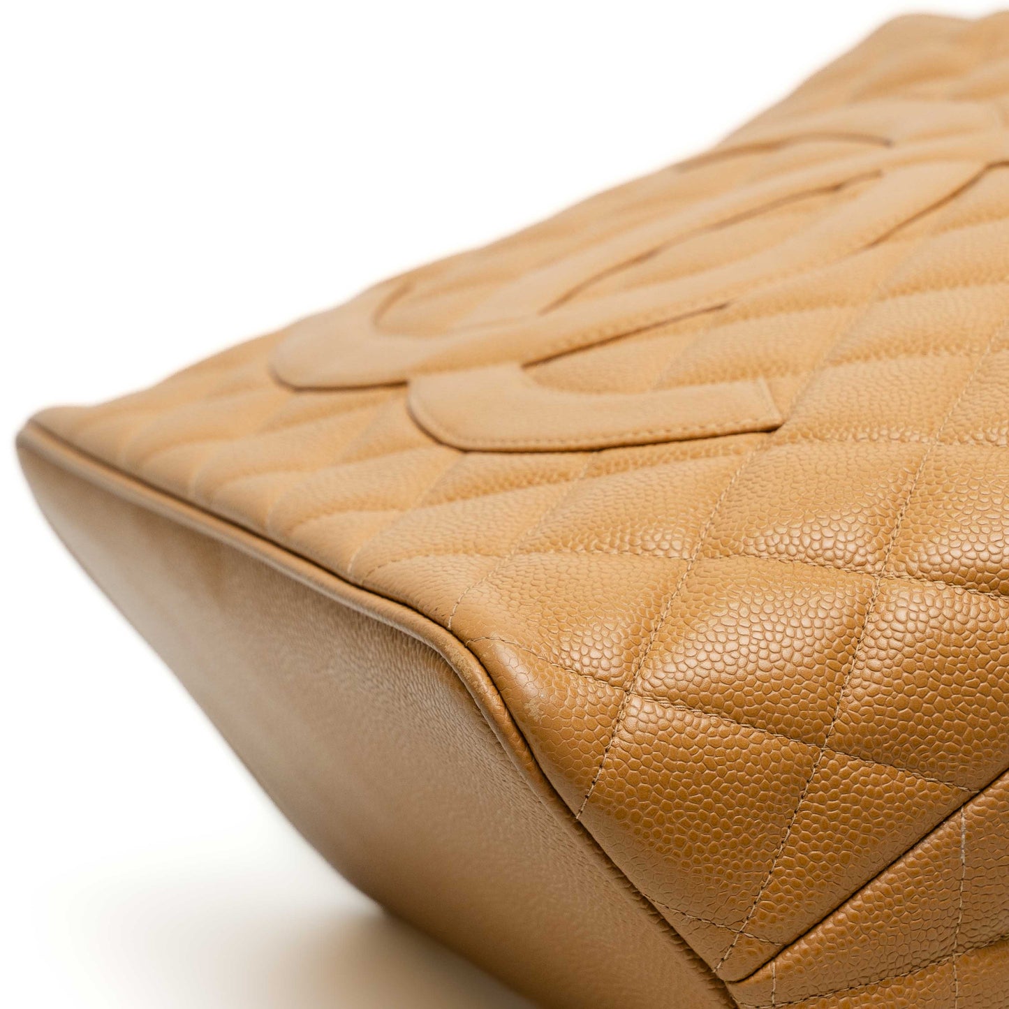 Chanel Medallion Beige Caviar Tote Bag