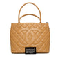 Chanel Medallion Beige Caviar Tote Bag