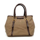 Prada Jacquard Logo Corda Bruciato Tote Bag
