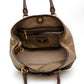 Prada Jacquard Logo Corda Bruciato Tote Bag