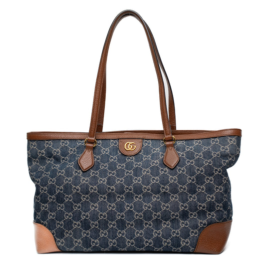 Gucci GG Denim Ophidia Medium Tote