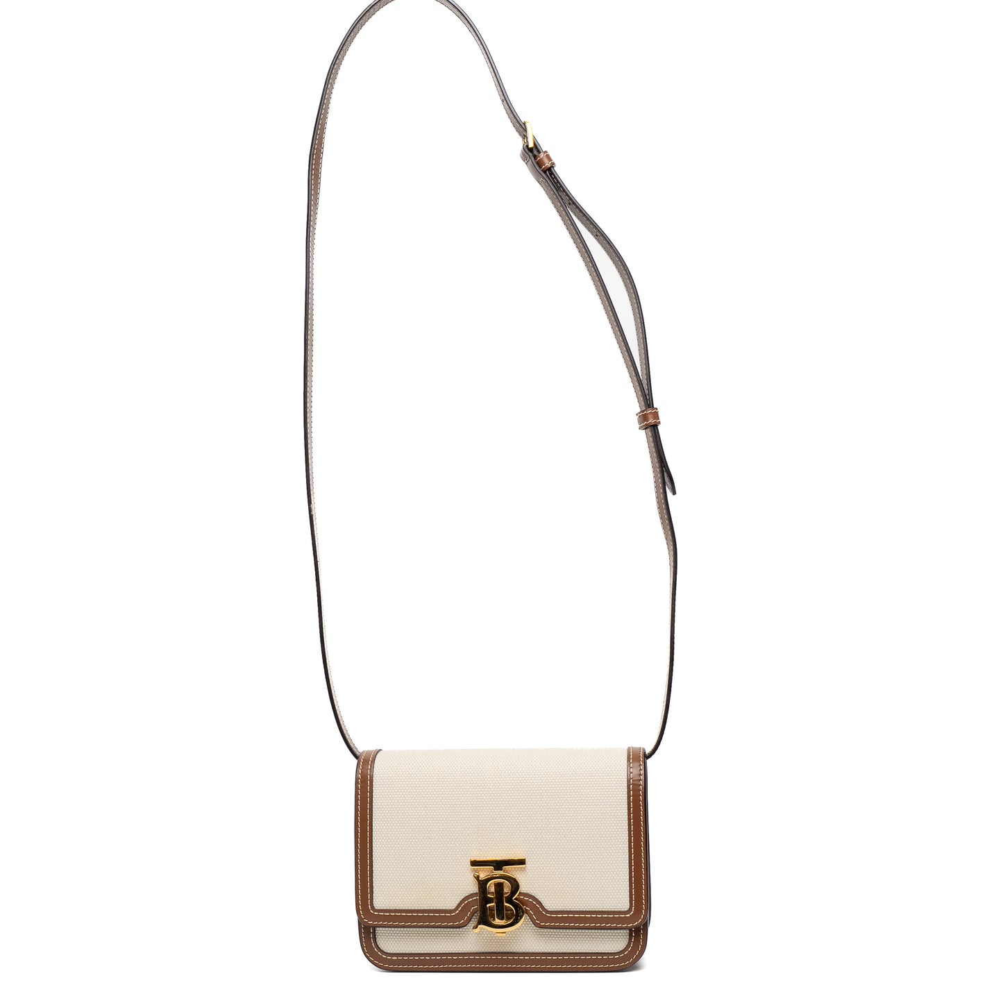 Burberry Mini TB Canvas Crossbody Bag