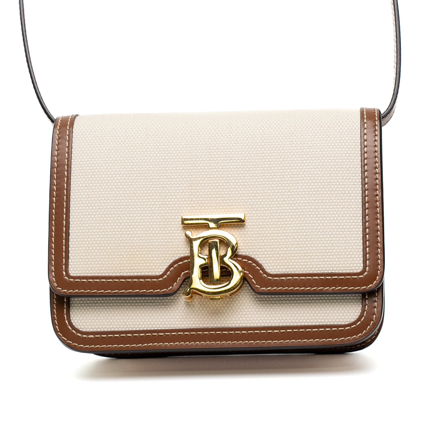 Burberry Mini TB Canvas Crossbody Bag