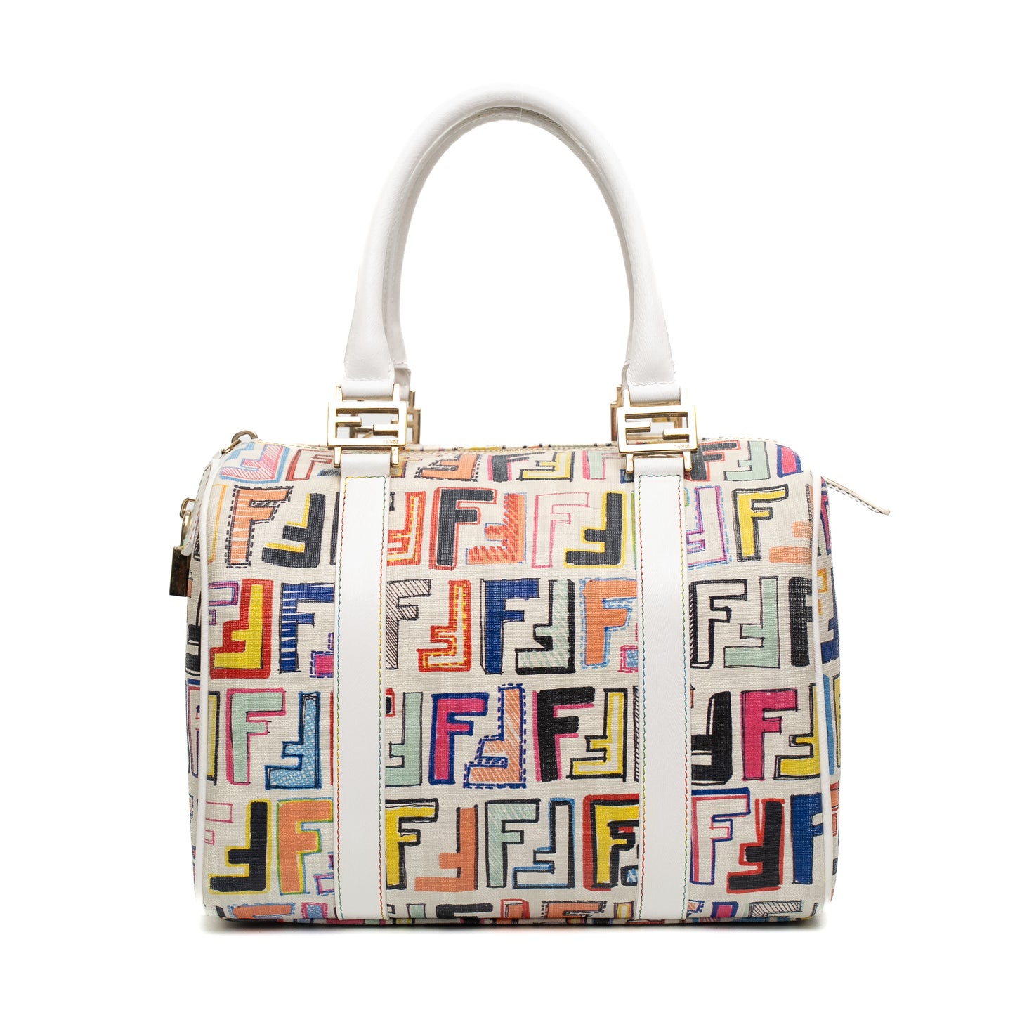 Fendi Multicolour Zucca Boston Bag