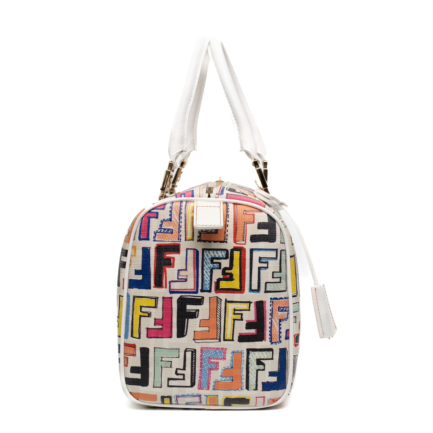 Fendi Multicolour Zucca Boston Bag
