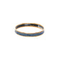 Hermes Les Leopards Blue Enamel Bangle