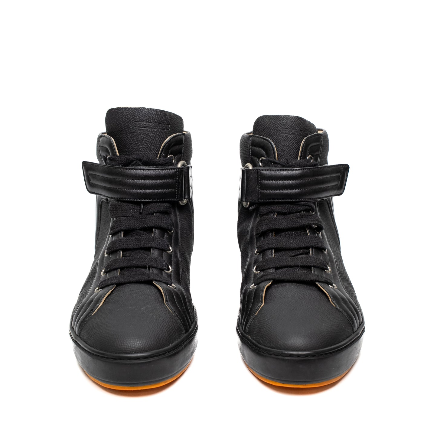 Hermes Lions Black Leather Sneakers