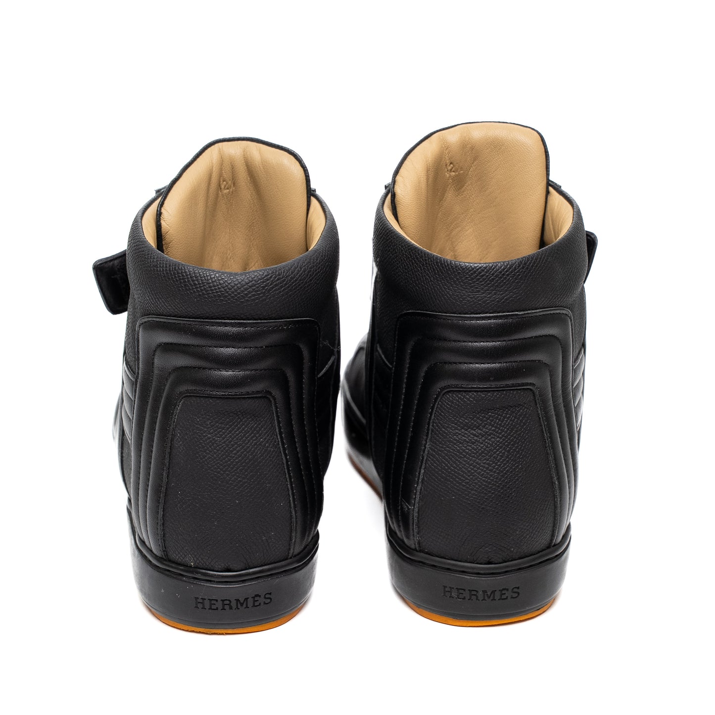 Hermes Lions Black Leather Sneakers