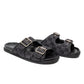 Gucci GG Denim Maxi Buckle Slides