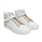 Versace White Leather Gold Medusa Sneakers