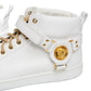 Versace White Leather Gold Medusa Sneakers
