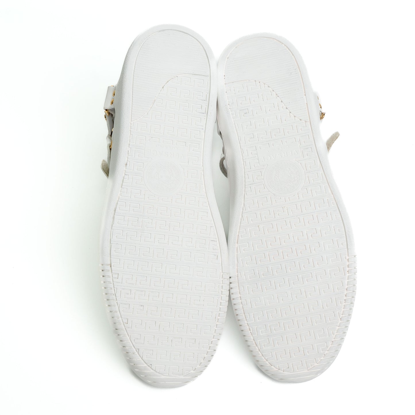 Versace White Leather Gold Medusa Sneakers