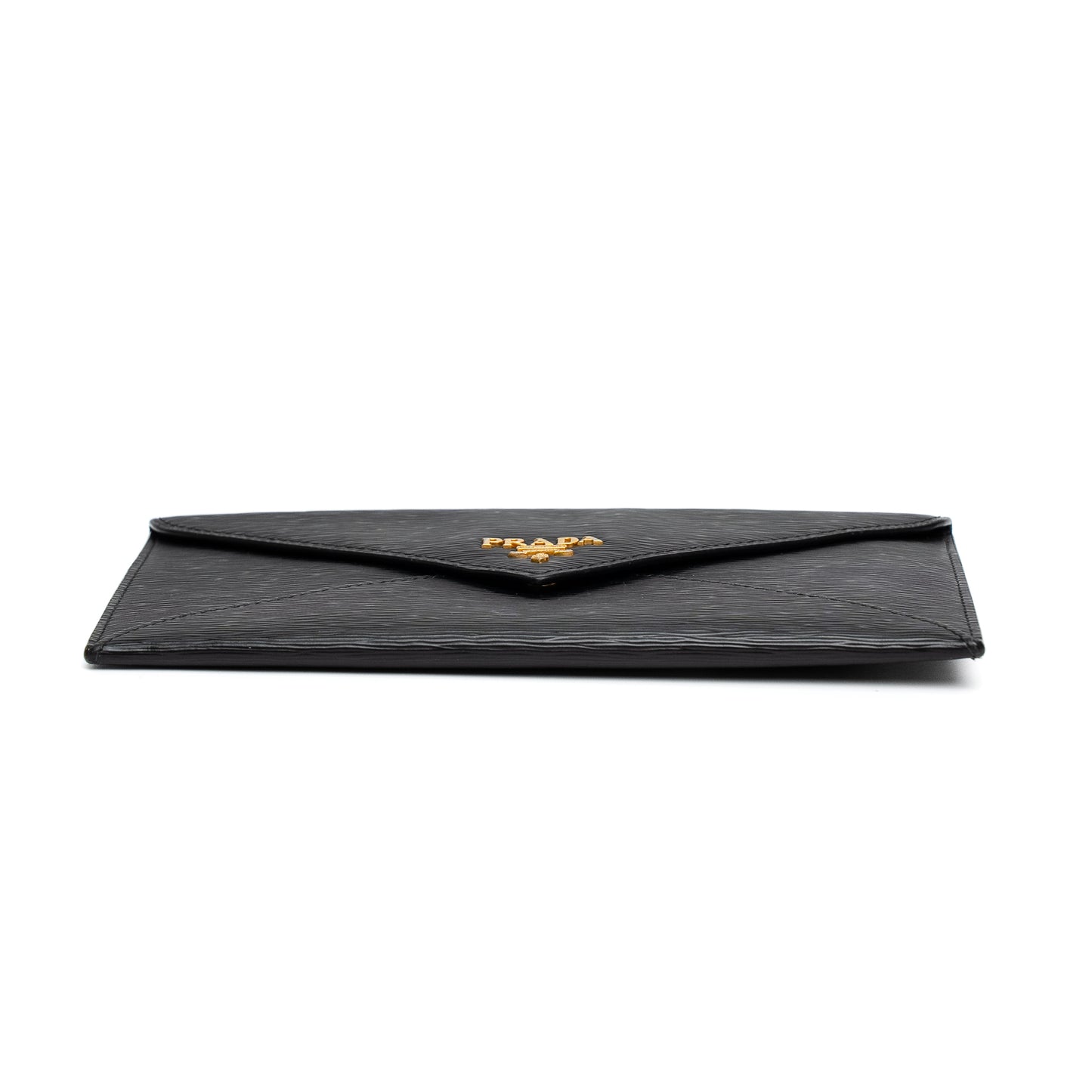 Prada Black Vitello Move Envelope Wallet