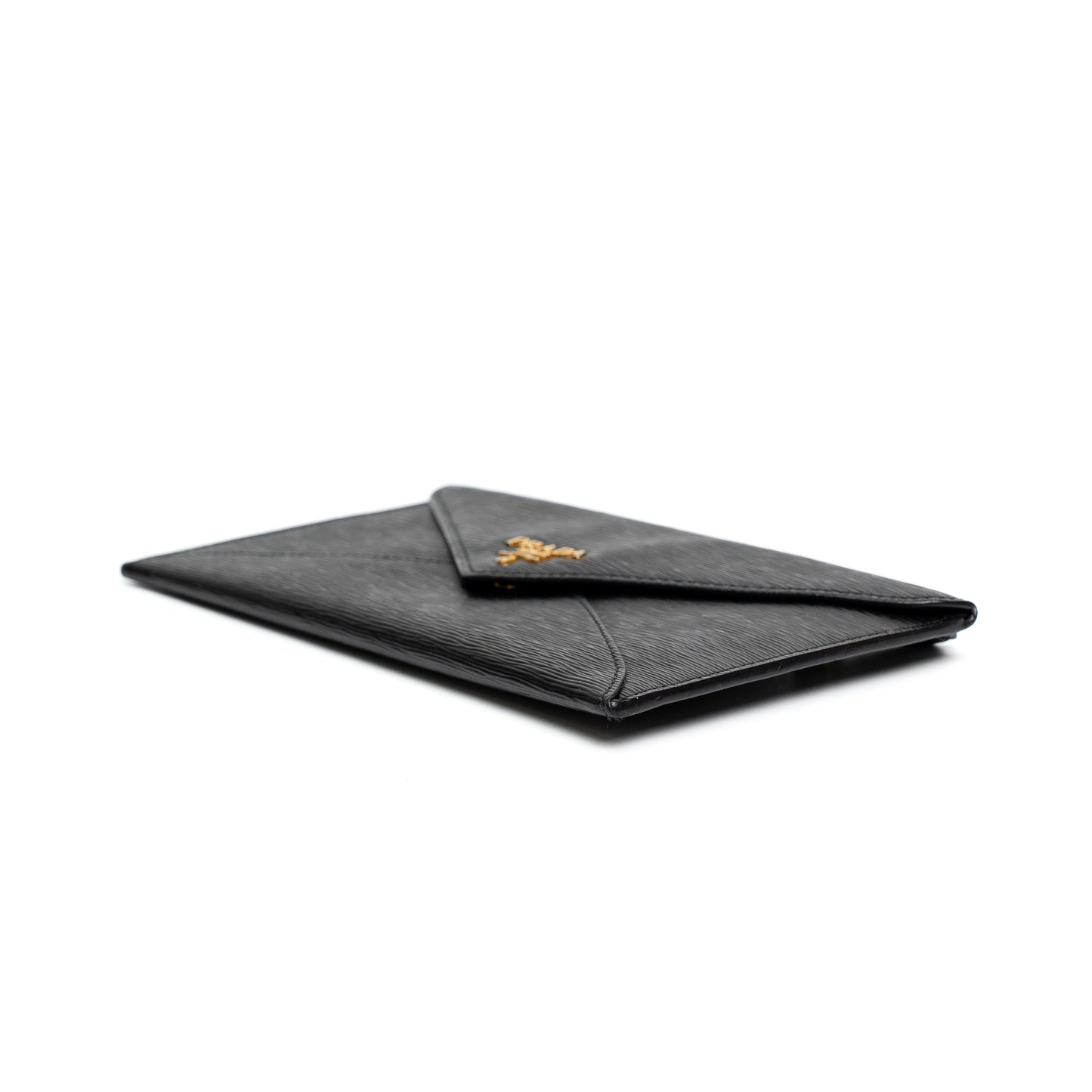 Prada Black Vitello Move Envelope Wallet