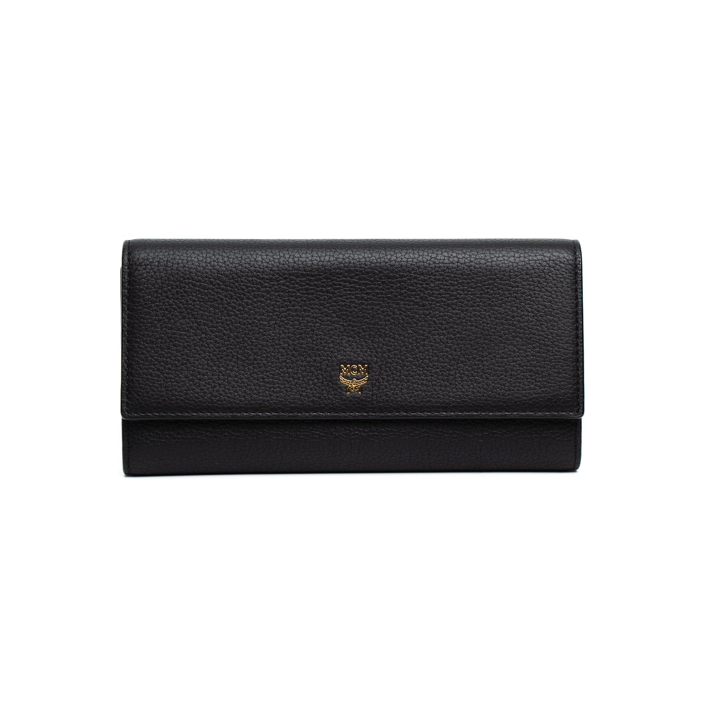 MCM Black Leather Long Wallet