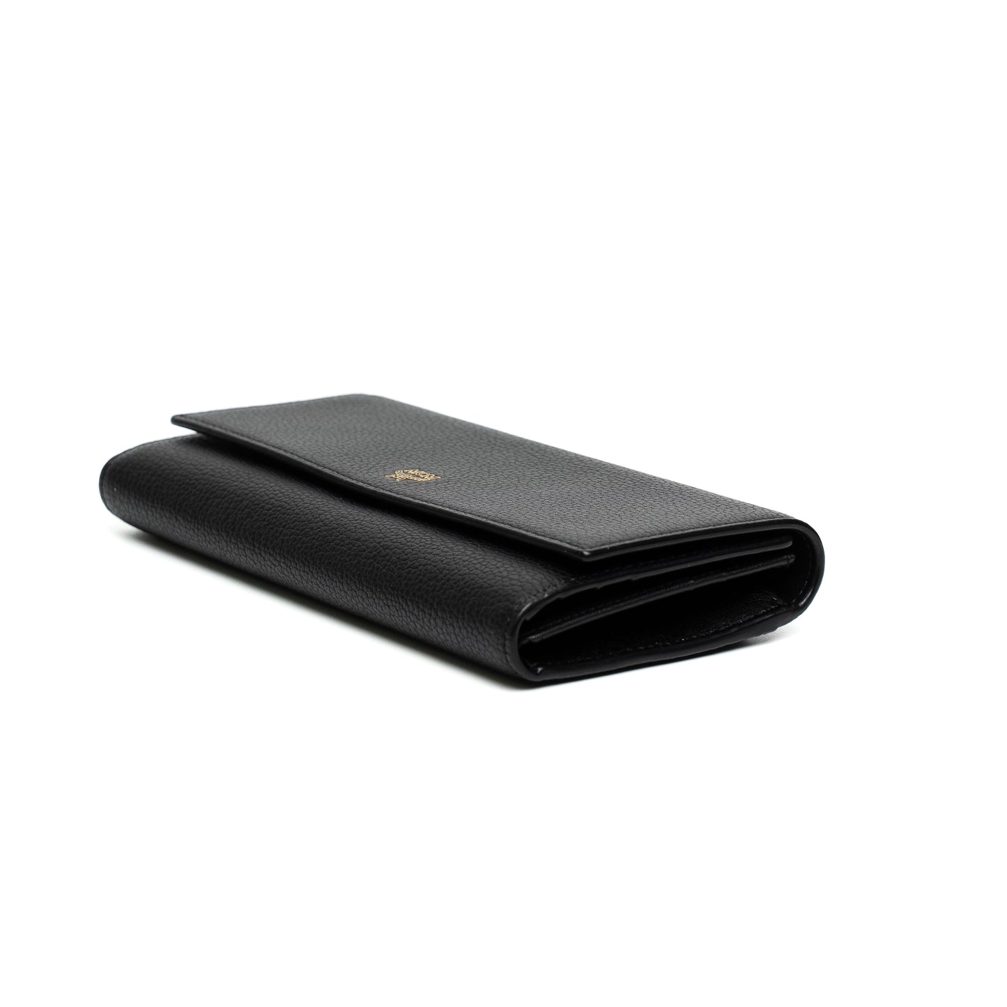 MCM Black Leather Long Wallet