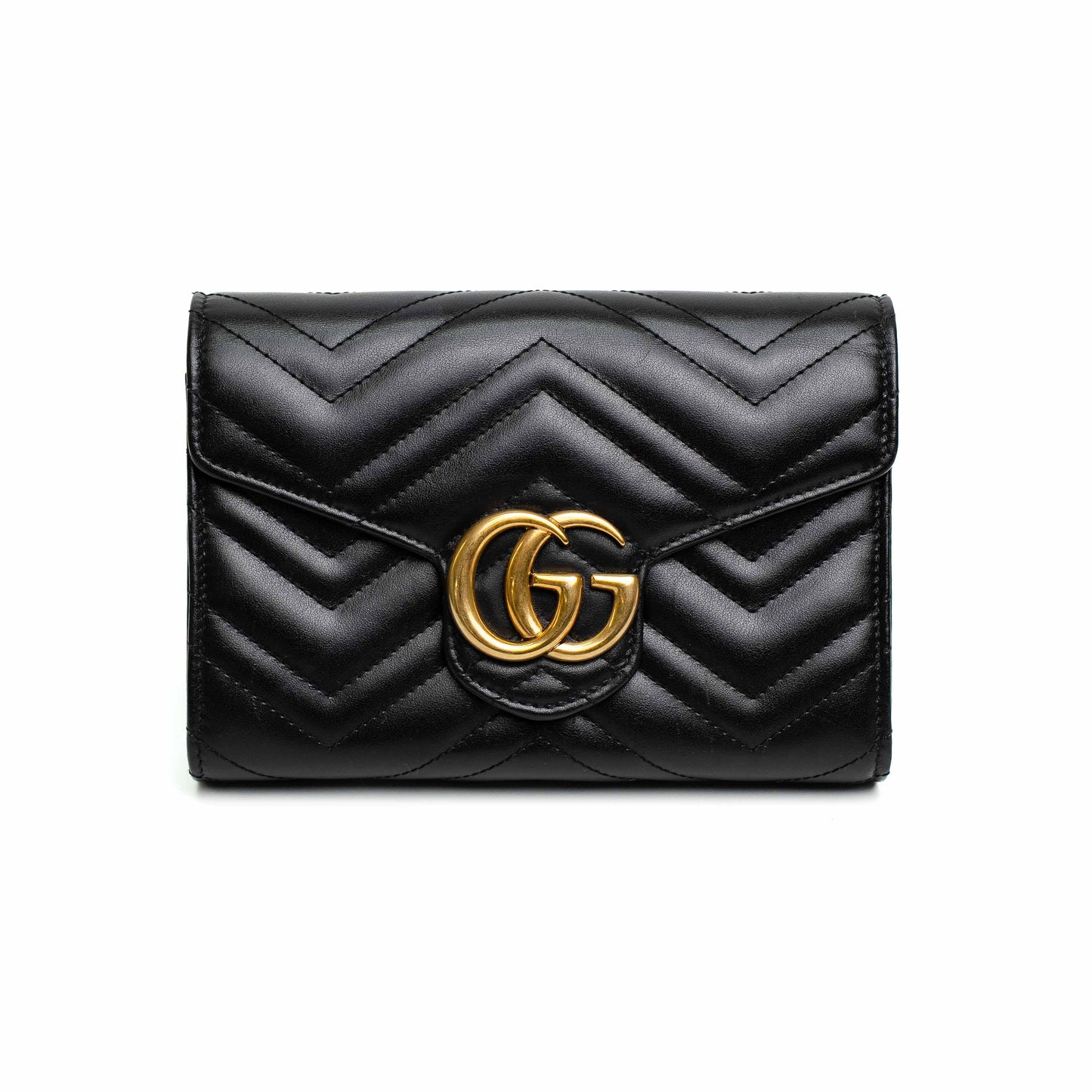 Gucci Marmont Black Chain Wallet