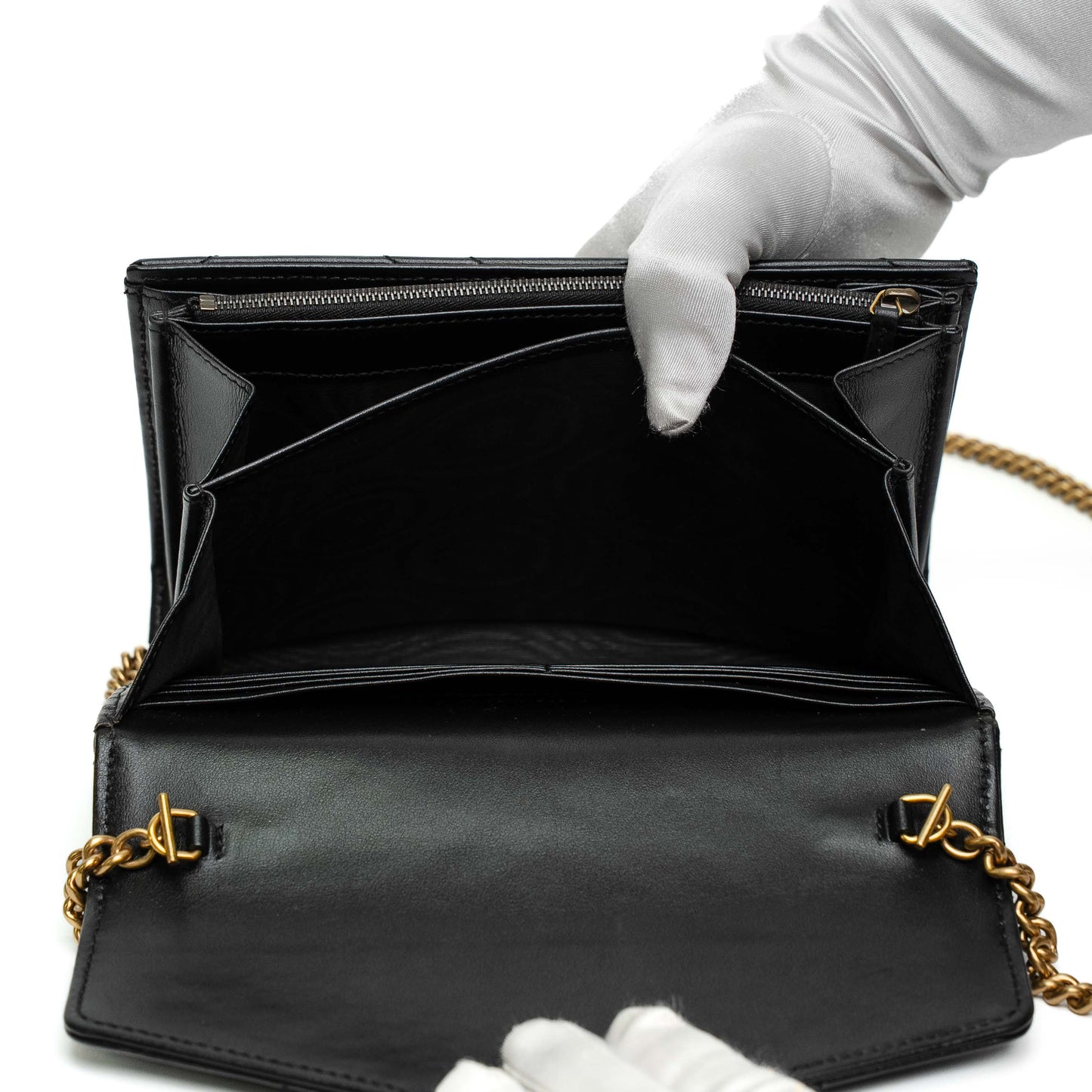 Gucci Marmont Black Chain Wallet