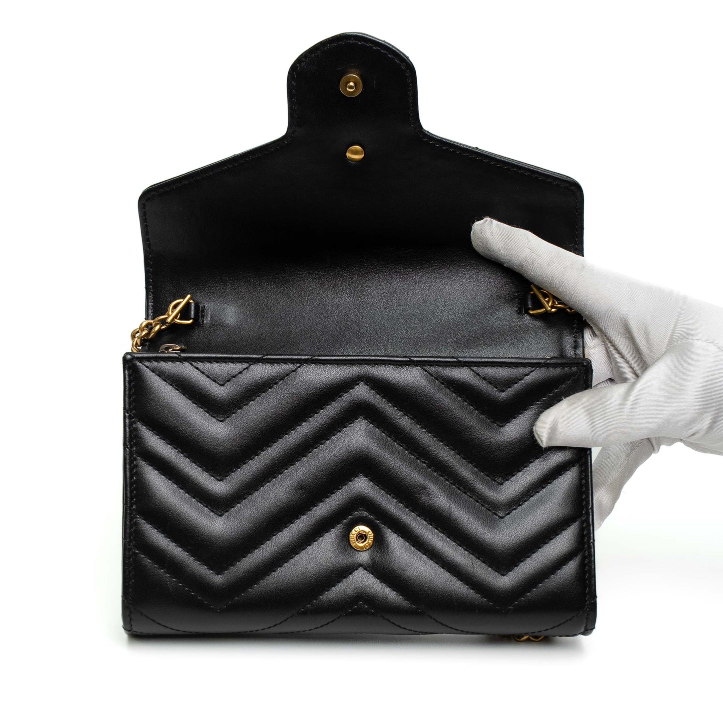 Gucci Marmont Black Chain Wallet