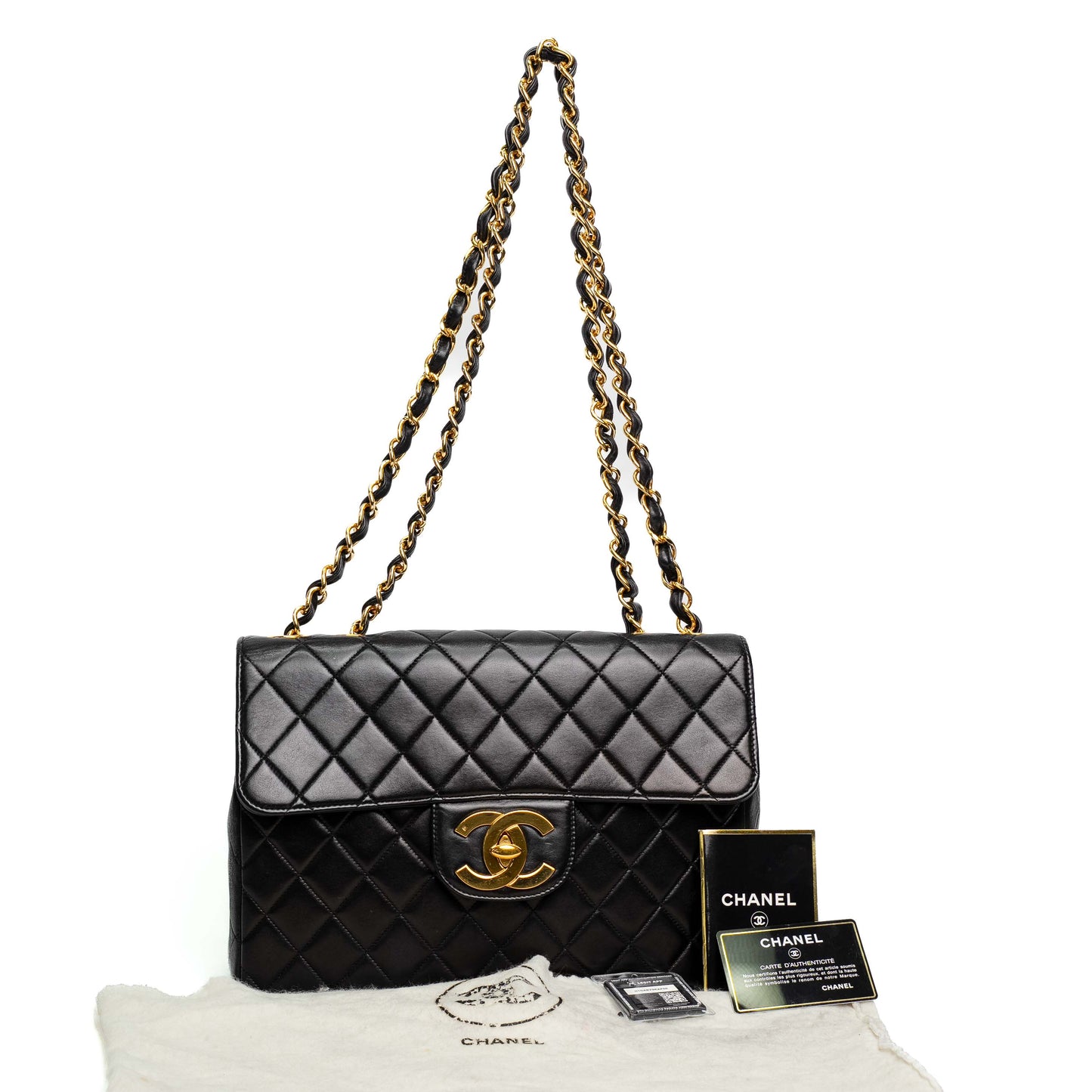 Chanel Black Quilted Classic Jumbo Flap Bag