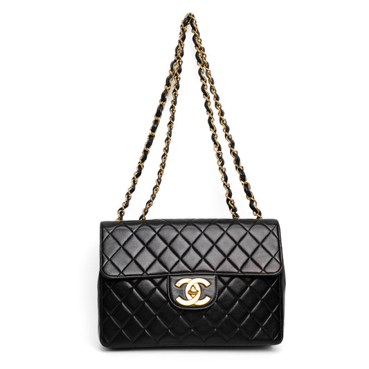 Chanel Black Quilted Classic Jumbo Flap Bag