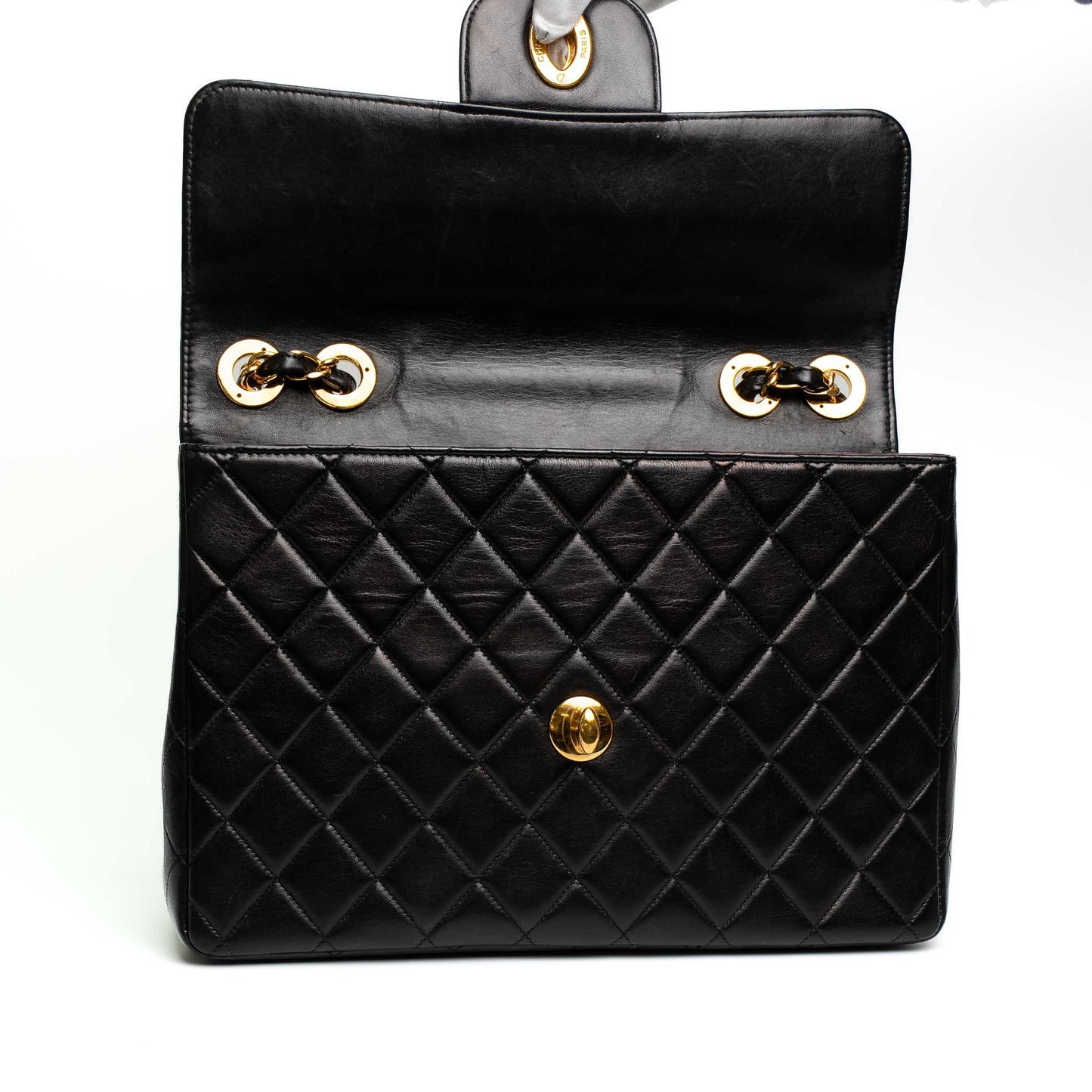 Chanel Black Quilted Classic Jumbo Flap Bag
