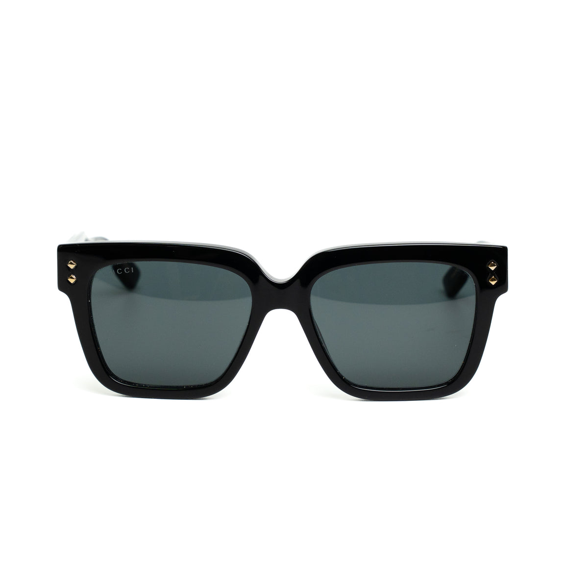 Gucci GG1084S Black Rectangle Stud Sunglasses