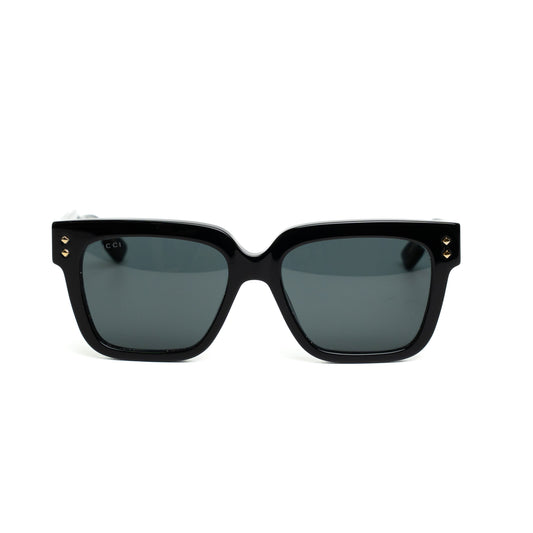 Gucci GG1084S Black Rectangle Stud Sunglasses