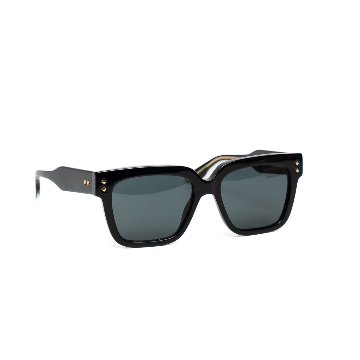 Gucci GG1084S Black Rectangle Stud Sunglasses