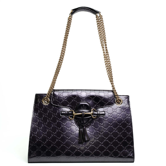 Gucci Emily Guccissima Chain Shoulder Bag