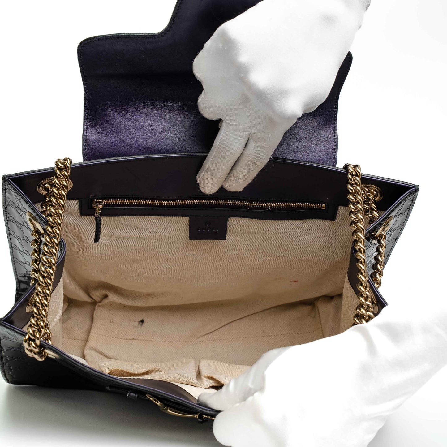 Gucci Emily Guccissima Chain Shoulder Bag