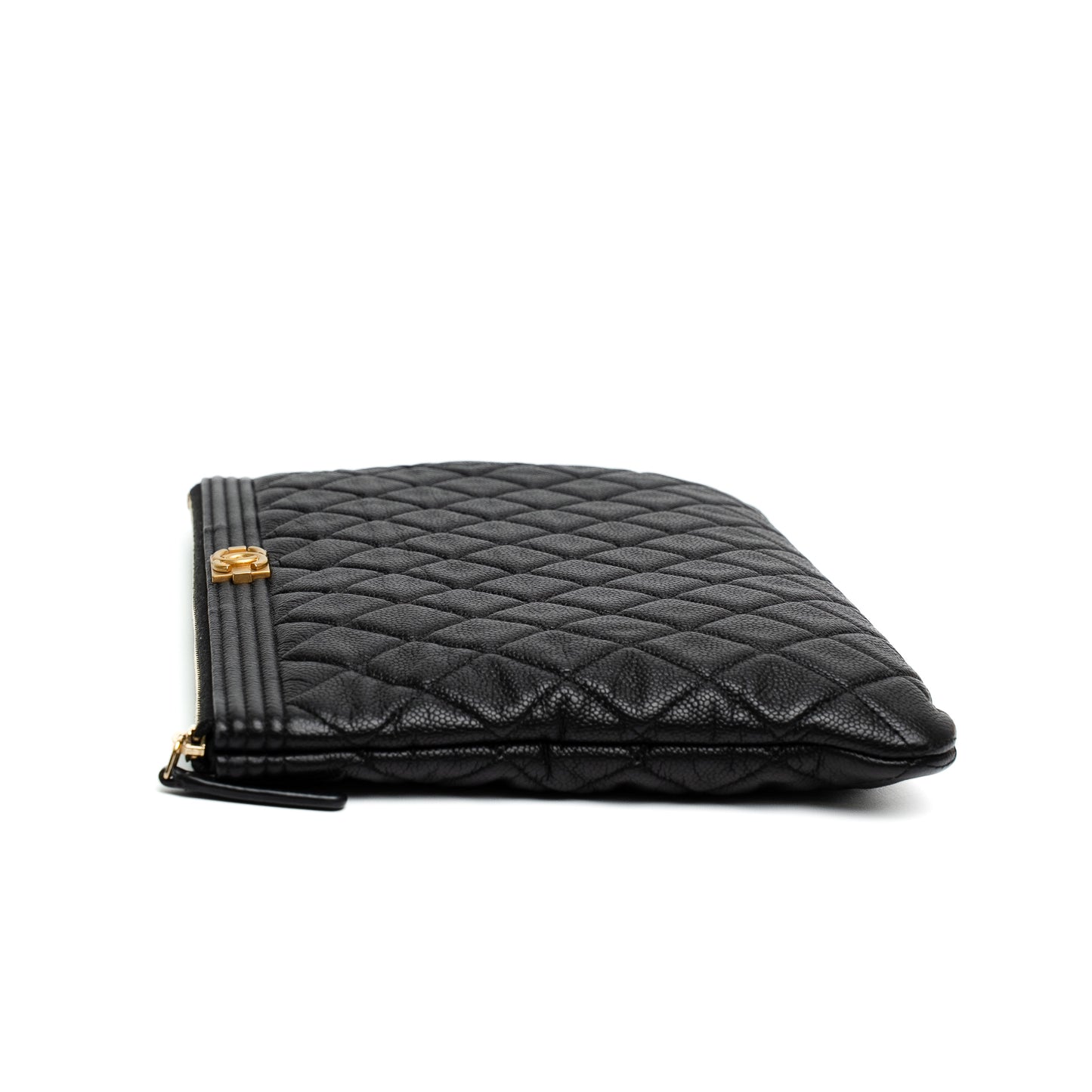 Chanel Quilted Caviar Boy Clutch