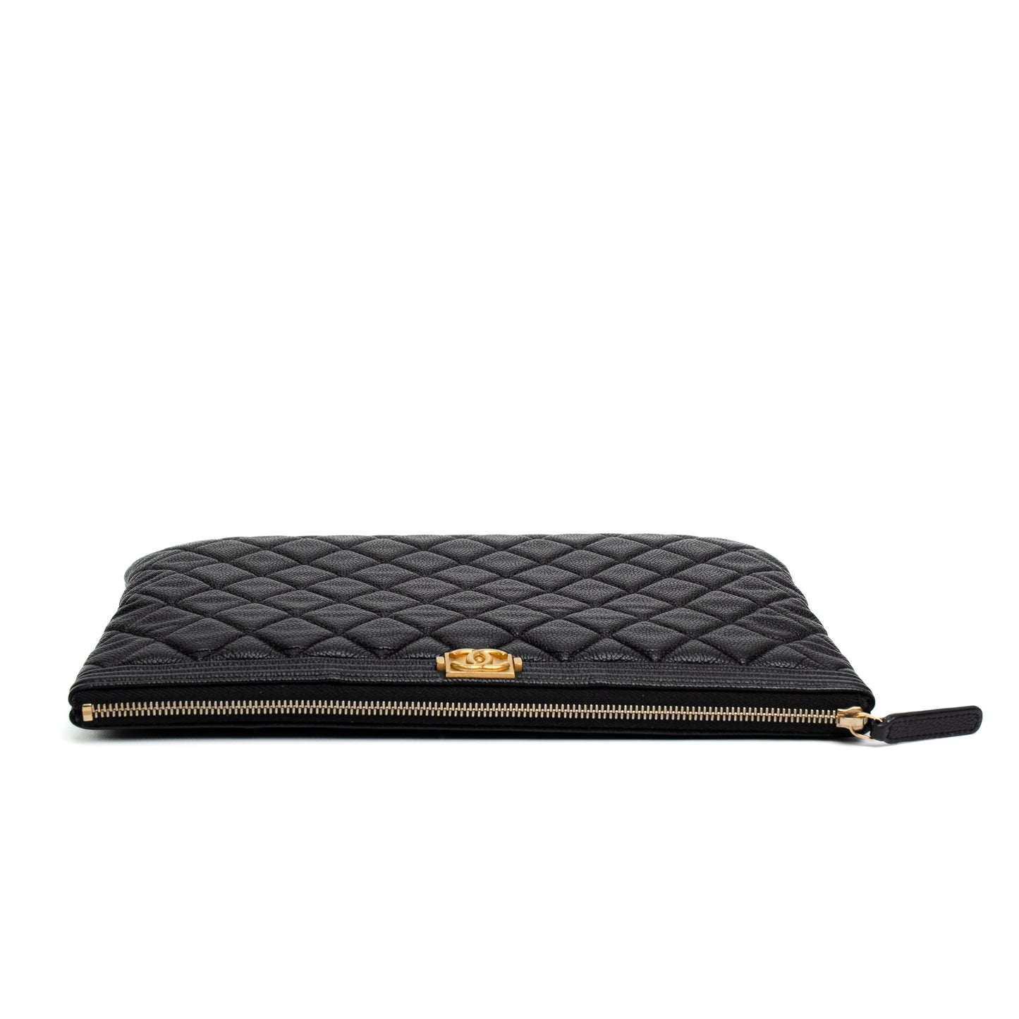 Chanel Quilted Caviar Boy Clutch