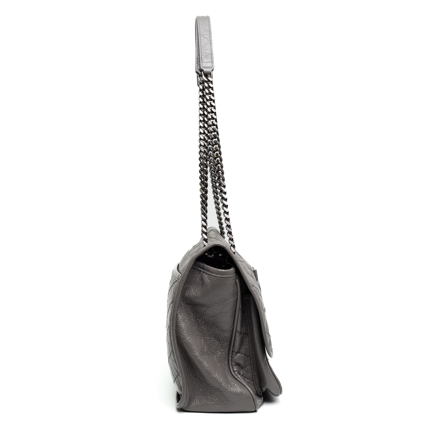 Saint Laurent Grey Matelasse Chain Shoulder Bag